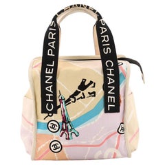 Chanel Eiffel Tower Tote Printed Canvas Large
