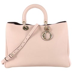 Christian Dior Diorissimo Tote Pebbled Leather Large