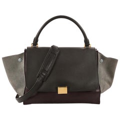 Celine Tricolor Trapeze Handbag Leather Medium