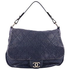 Chanel On the Road Flap Bag Quilted Leather Large