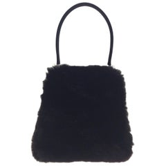 Judith Leiber Black Mink Handbag