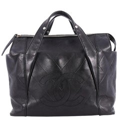 Chanel All Day Long Tote Chevron Leather Medium