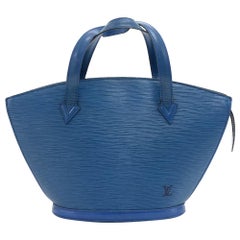 Retro Louis Vuitton Blue Epi Leather Saint Jacques PM Shoulder Bag