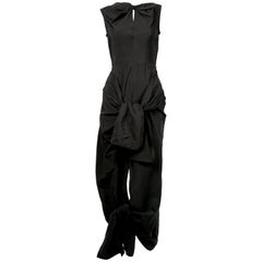 Celine By Phoebe Philo black dress with ties and cut out back