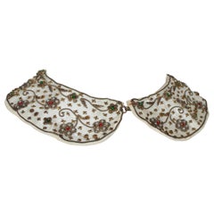 Zardozi Embroidered Wire and Satin Peter Pan Collar, 1950s