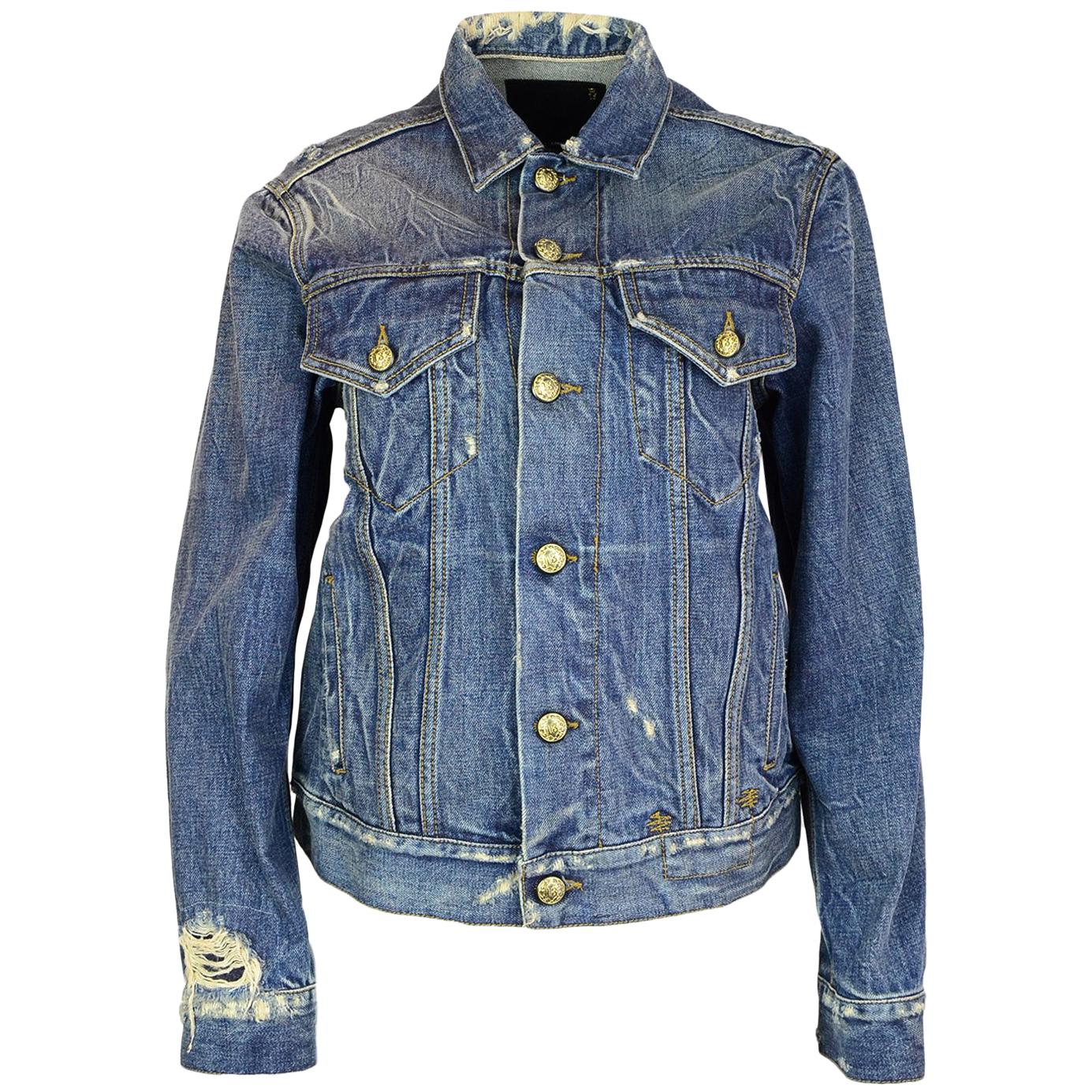 Rebel Edge Distressed Denim Jacket main image 1