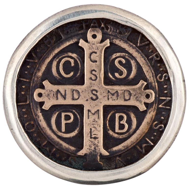 Saint Benedict Coin Ring For Sale