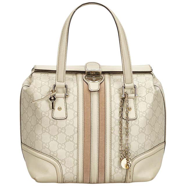 Gucci White Guccissima Leather Treasure Boston Bag at 1stDibs | gucci ...