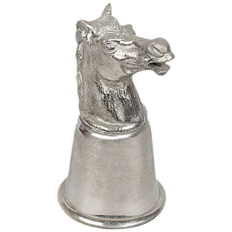 Gucci Vintage Silver Metal Horse Head Cup