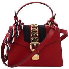 Gucci Sylvie Top Handle Bag Leather Mini 