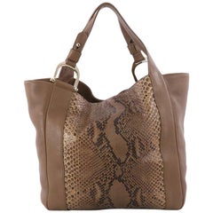 Gucci Python And Leather Greenwich Tote 