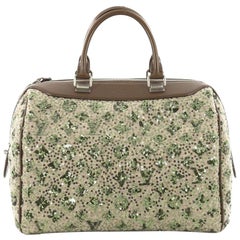 Louis Vuitton Green, Neutrals, Pattern Print Monogram Woolly Sunshine Express Speedy Bag 30