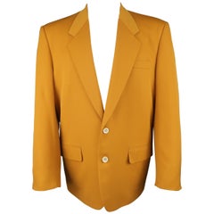 COMME des GARCONS M Gold Wool Notch Lapel Sport Coat Jacket