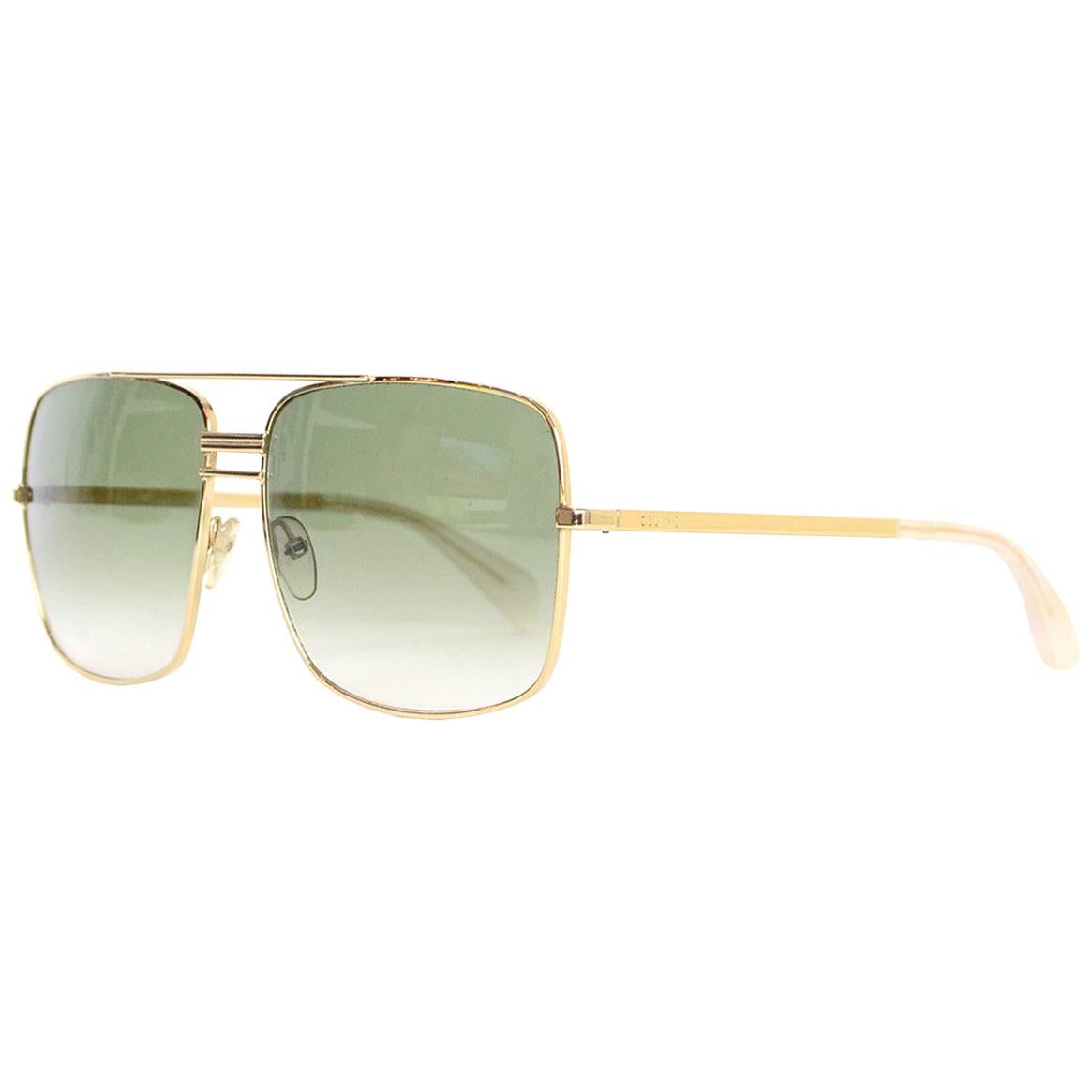 Celine Goldtone CL 41808/S Aviator-Style Sunglasses rt. $550 For Sale at  1stDibs | celine 41808 sunglasses, celine cl 41808/s, celine gold glasses