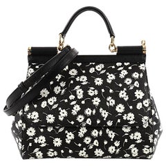 Dolce & Gabbana Miss Sicily Handbag Printed Leather Medium