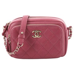 Chanel Business Affinity Camera Case Bag Quilted Caviar Small