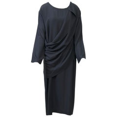 Vintage Comme des Garcons Black Dress with Drape