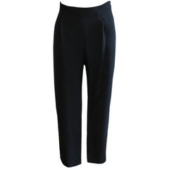 Early 1990s Valentino High Waisted Black Wool Pants (S)