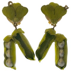 French Pea-Pod Statement Earrings 