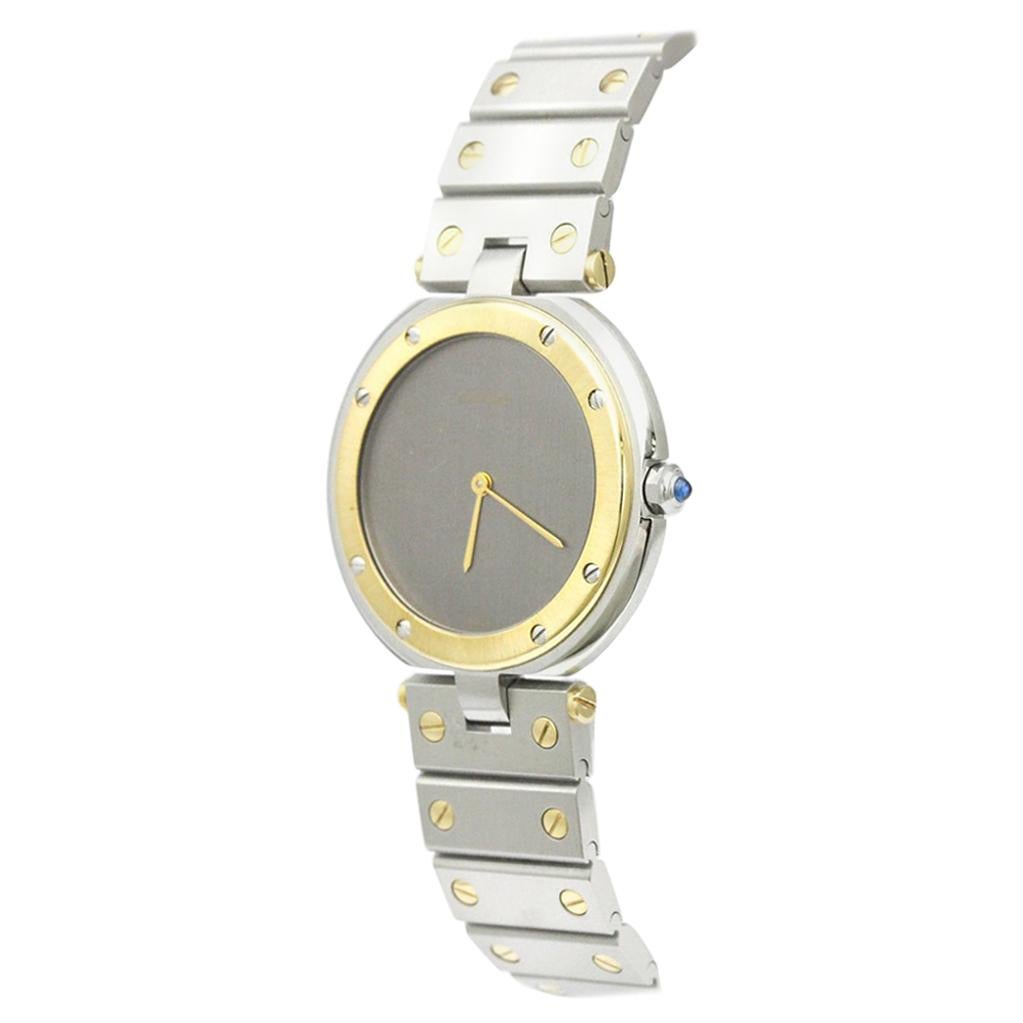 Cartier Stainless Steel 18kt Gold Two Tone Men's Women's Unisex Wrist Watch