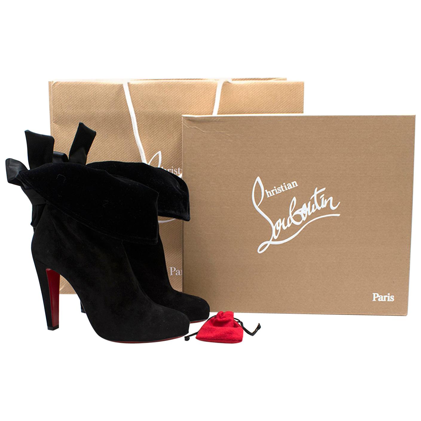 Christian Louboutin Current Season Kristofa 100 Suede Ankle Boots Size 9.5