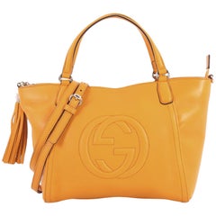 Gucci Soho Convertible Top Handle Bag Leather Medium