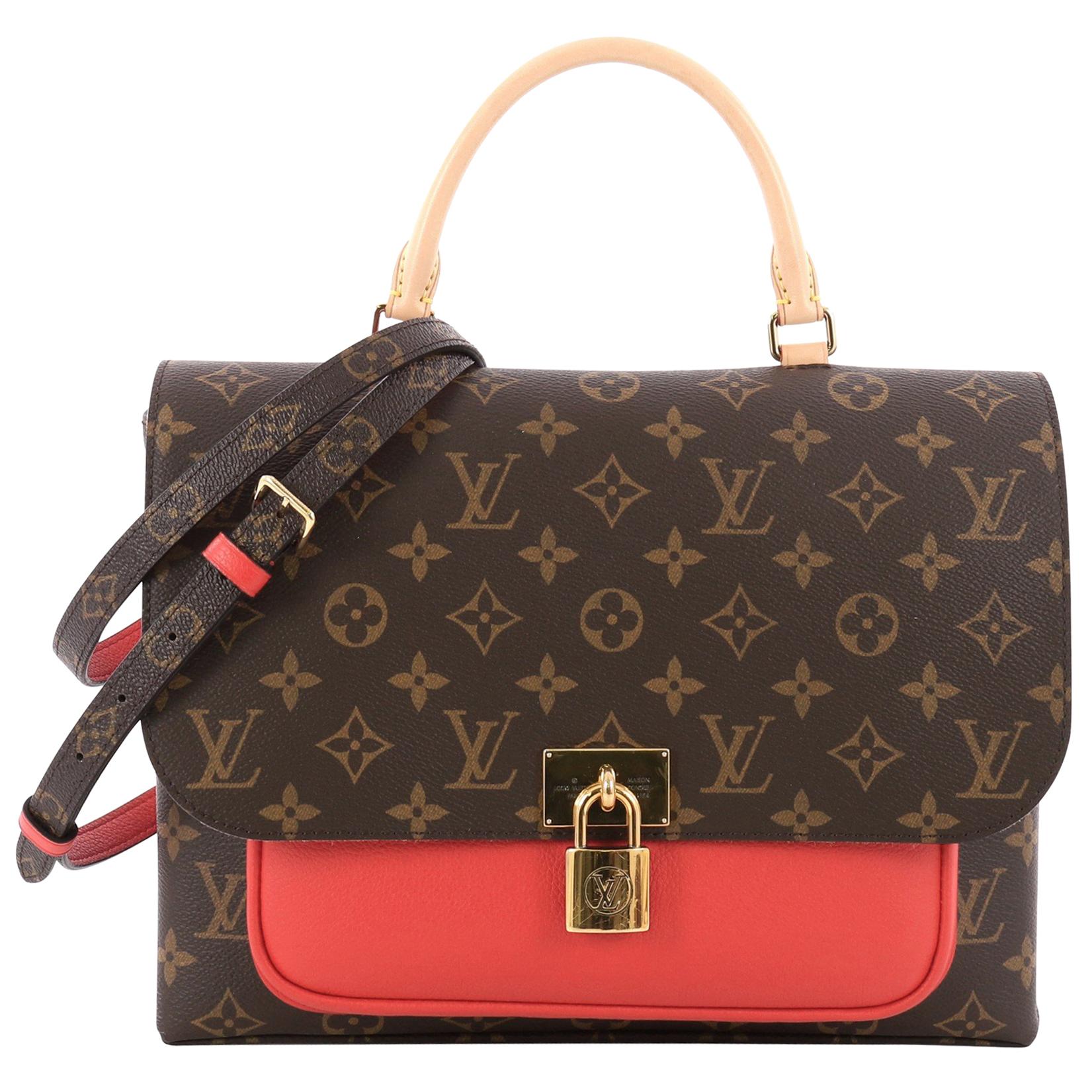 Louis Vuitton Marignan Handbag Monogram Canvas with Leather