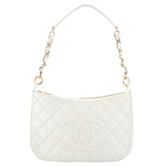 Chanel Timeless CC Chain Shoulder Bag Quilted Caviar Medium