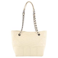 Chanel Shopping In Moscow Tote Quilted Distressed Leather Small