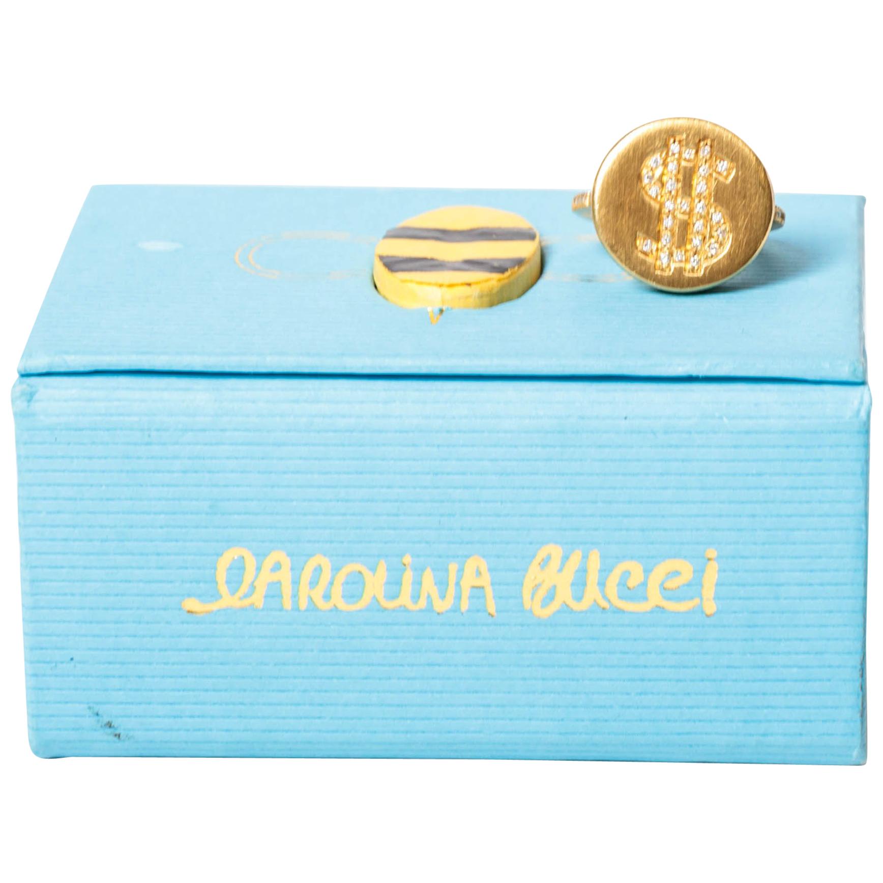 Carolina Bucci 18 Kt and Diamond Ring - Size 4 For Sale