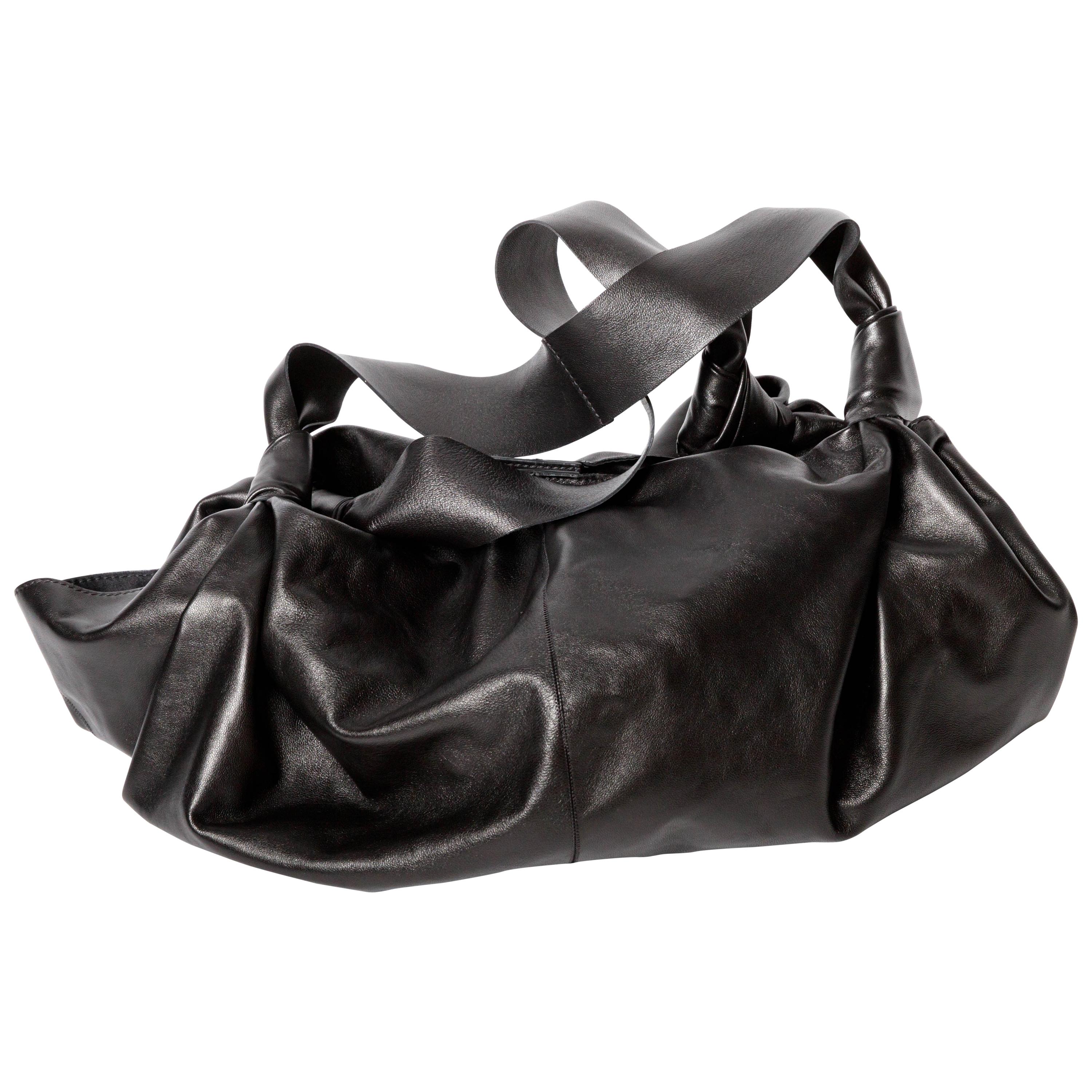 The Row Leather Ascot Bag in Medium For Sale