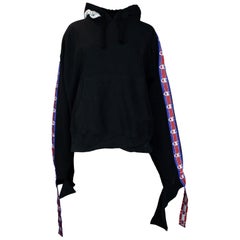 Vetements X Champion Black Distressed Hoodie Sweatshirt, 2017 at 1stDibs