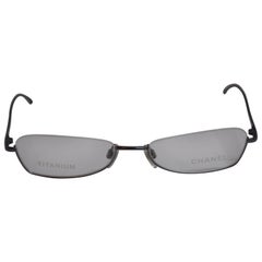 Chanel Titanium Weightless Deep Lavender Half-Frame Reading Glasses