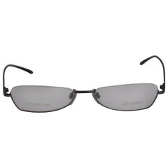 Chanel Iridescent Titanium Warm-Lavender Weightless Half-Frame Reading Glasses