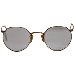 Vintage Detailed Etched Gold-Filled Glasses