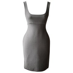 Hervé L. Leroux Metallic Stretch Knit Tank Dress