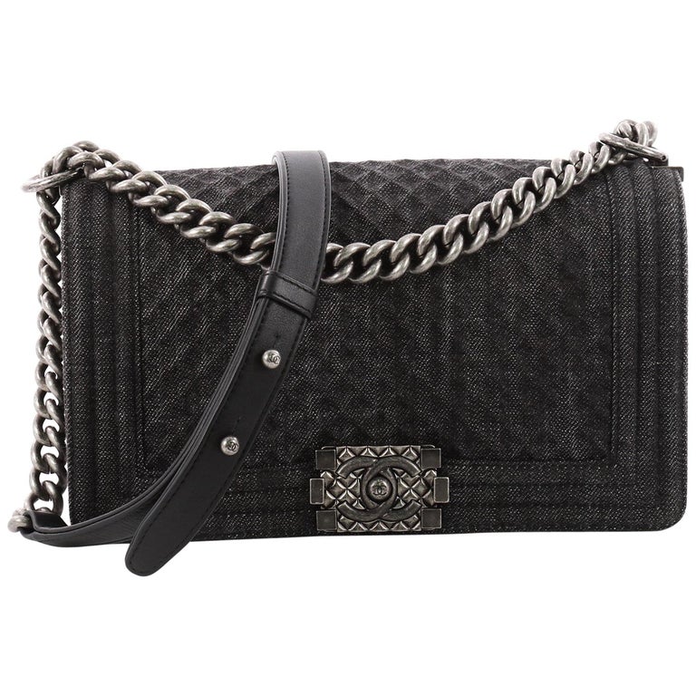 Chanel Boy Flap Bag Quilted Denim Old Medium at 1stDibs chanel boy