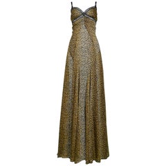 Vintage D&G by Dolce & Gabbana Leopard Lace Slip Gown