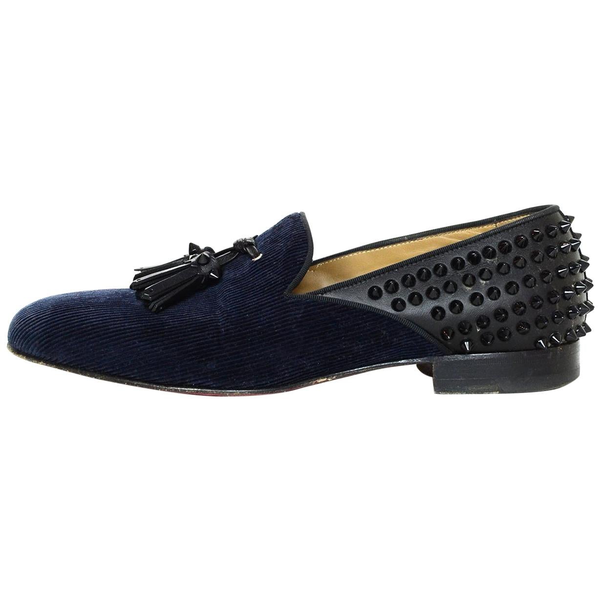 Stylin in men christian louboutin spiked loafers
