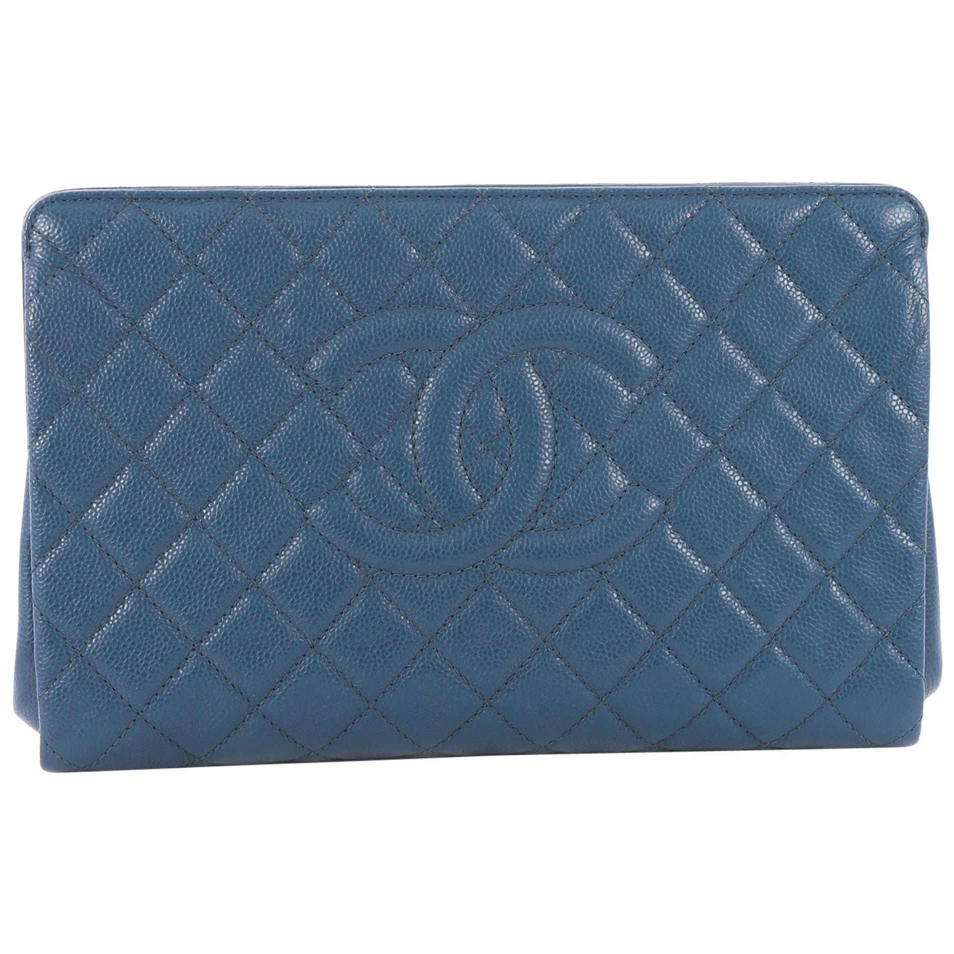 Chanel Timeless CC Clutch Quilted Caviar Large 