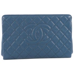 Chanel Timeless CC Clutch Quilted Caviar Large