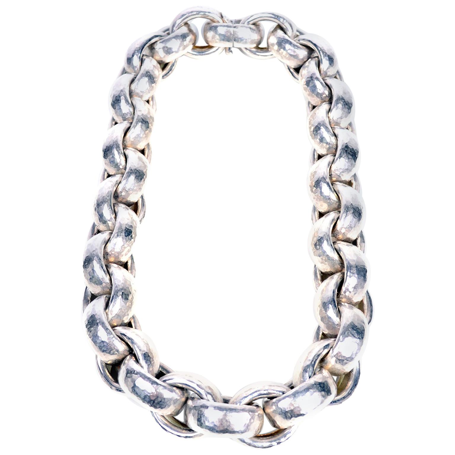 Paloma Picasso for Tiffany & Co. Sterling Silver Link Necklace, 1989