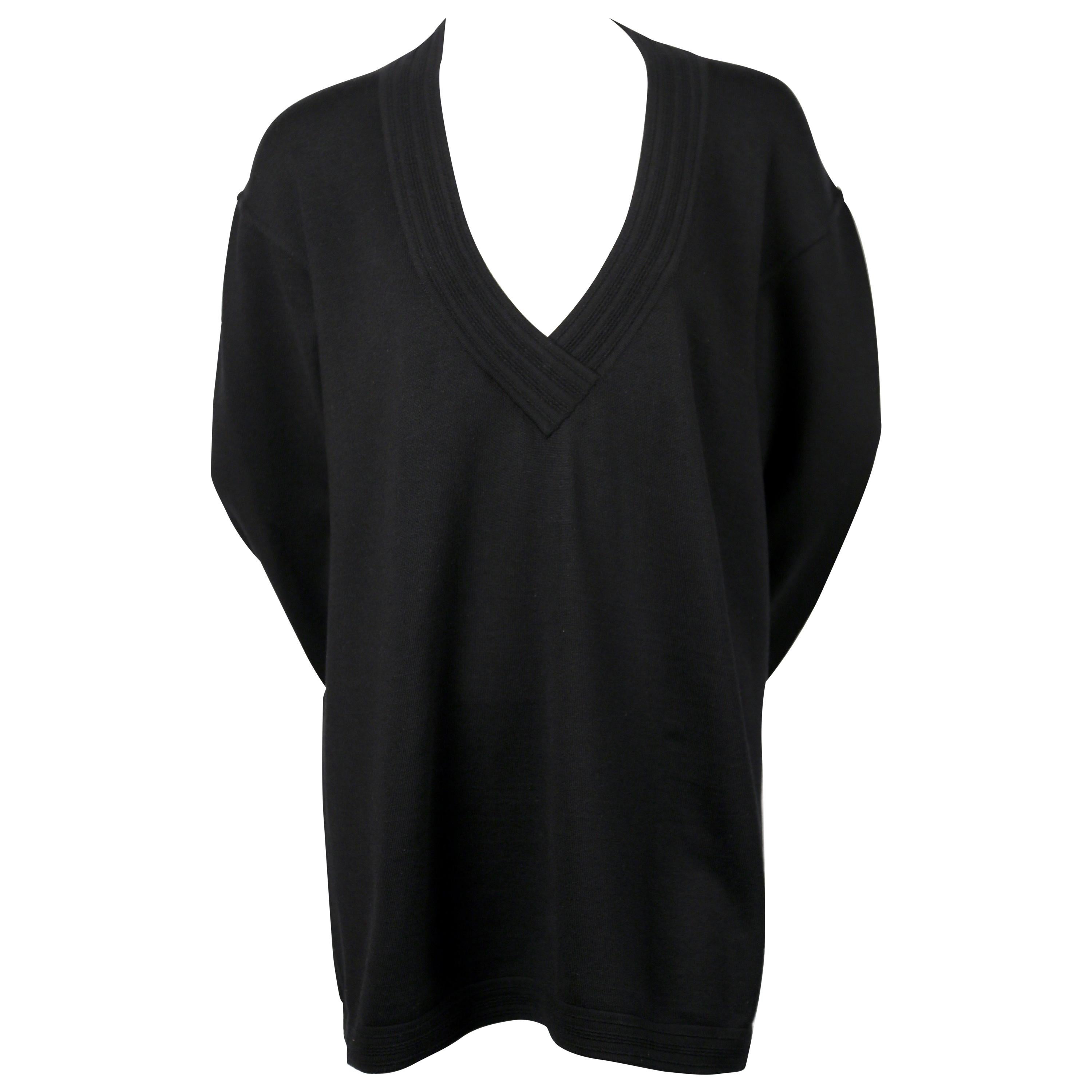 black tunic sweater