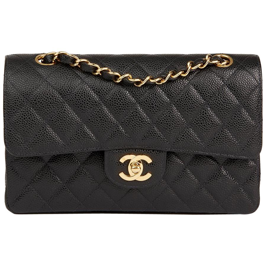 2004 Chanel Black Quilted Caviar Leather Small Classic Double Flap Bag at  1stDibs | chanel bag 2004, 2004 chanel bag, chanel small classic flap bag  caviar