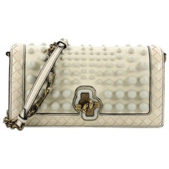 Bottega Veneta City Knot Chain Clutch Studded Leather with Intrecciato Detail