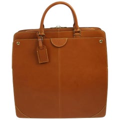 Louis Vuitton Cognac Leather Carryall Men's Women's Travel Top Handle Tote Bag