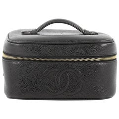 Chanel Vintage CC Cosmetic Case Caviar