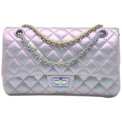 Chanel Iridescent 2.55 Reissue Double Flap Shoulder Bag With Card