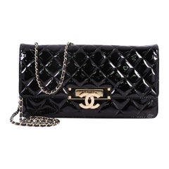 Chanel Golden Class Wallet on Chain Quilted Patent East West