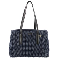 Miu Miu Open Tote Matelasse Denim Medium 